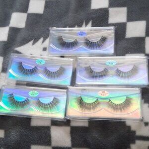 Farred Faux Mink 3D Vegan Medium Length Lashes A01 Set of 5 Pairs